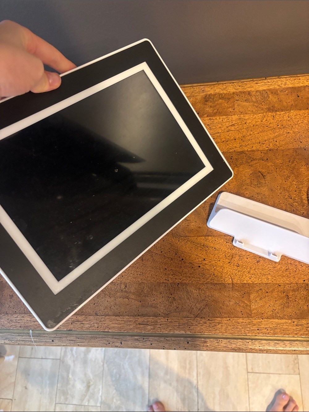 White and Black Tablet with White Docking Stand - Unbranded